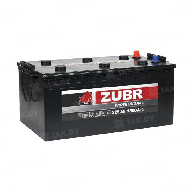 Аккумулятор ZUBR (225 Ah) 1500 A, 12 V Обратная, R+ D6 ZUC2254S 0