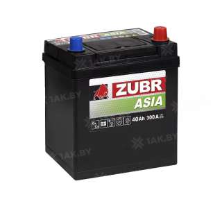 Аккумулятор ZUBR (40 Ah) 300 A, 12 V Обратная, R+ B19 ZU400JP