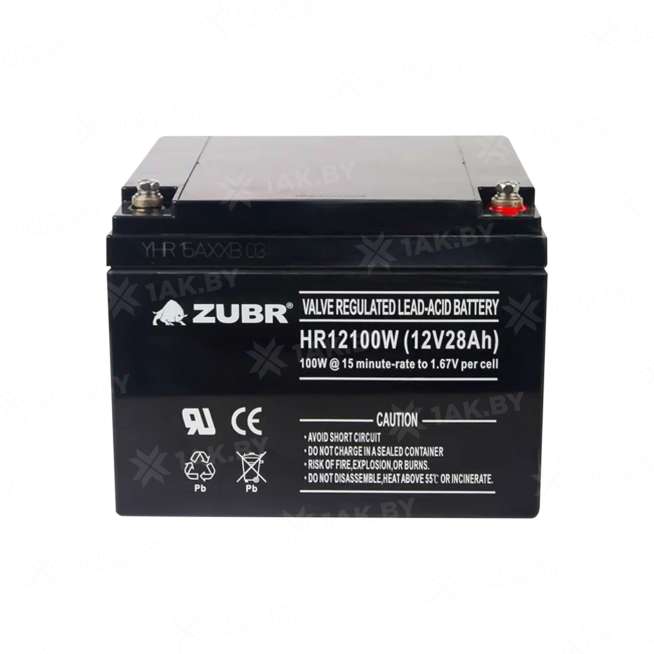 Аккумулятор ZUBR для ИБП, детского электромобиля, эхолота (28 Ah,12 V) AGM 166x175x125 8.3 кг 4