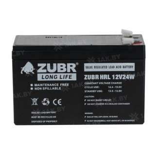 Аккумулятор ZUBR для ИБП, детского электромобиля, эхолота (7.2 Ah,12 V) AGM 151x65x94/100 2.2 кг 5