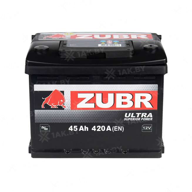 Аккумулятор ZUBR (45 Ah) 420 A, 12 V Обратная, R+ LB1 ZU450S 0