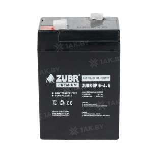 Аккумулятор ZUBR для ИБП, детского электромобиля, эхолота (4.5 Ah,6 V) AGM 70x47x101/107 0.78 кг Аккумулятор ZUBR для ИБП, детского электромобиля, эхолота (4.5 Ah,6 V) AGM 70x47x101/107 0.78 кг
