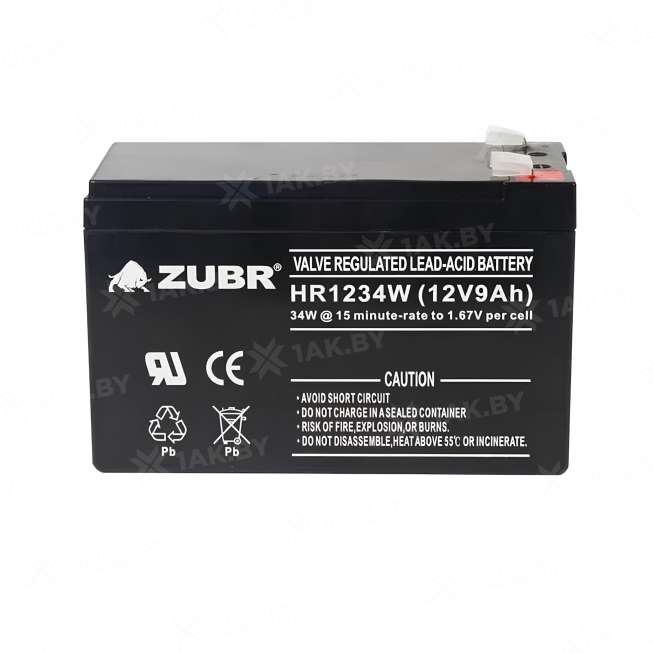 Аккумулятор ZUBR для ИБП, детского электромобиля, эхолота (9 Ah,12 V) AGM 151х65х94/100 2.65 кг 4