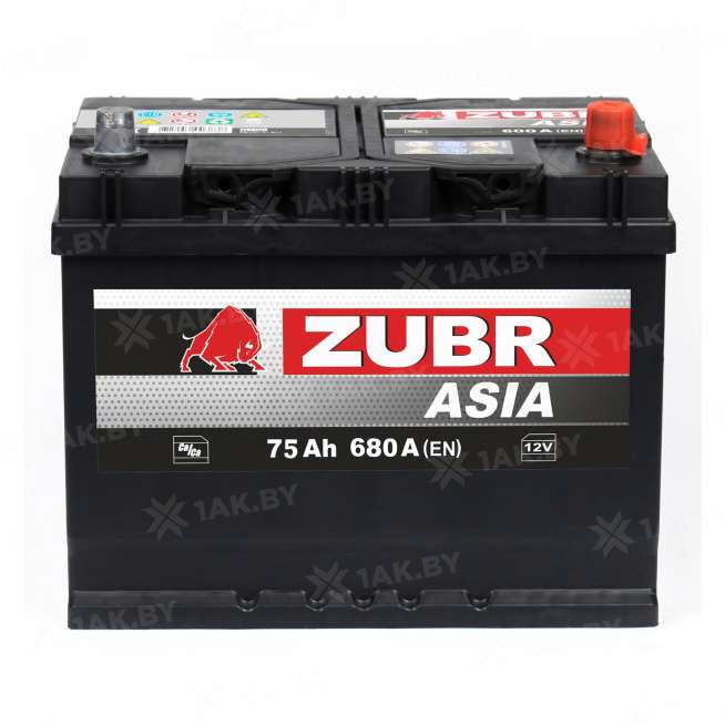 Аккумулятор ZUBR (75 Ah) 680 A, 12 V Обратная, R+ D26 ZU750JS 0