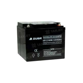 Аккумулятор ZUBR для ИБП, детского электромобиля, эхолота (45 Ah,12 V) AGM 197x165x172 15 кг 4