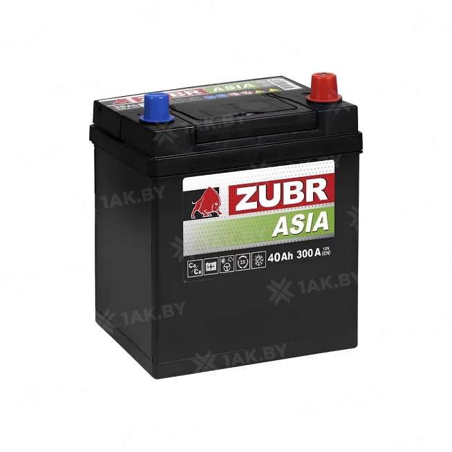 Аккумулятор ZUBR (40 Ah) 300 A, 12 V Обратная, R+ B19 1014231 0