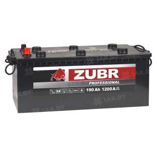 Аккумулятор ZUBR (190 Ah) 1200 A, 12 V Обратная, R+ D5