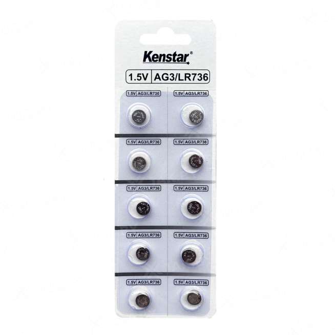 Алкалиновые батареи KenStar G3/LR736/LR41/392A/192, 1.5V  BL-10 (блистер 10 шт.) 0