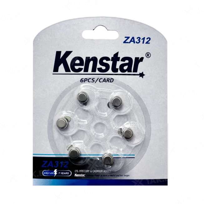 Алкалиновые батареи KenStar ZA312 BL-6, Zinc Air (блистер 6 шт.) 0