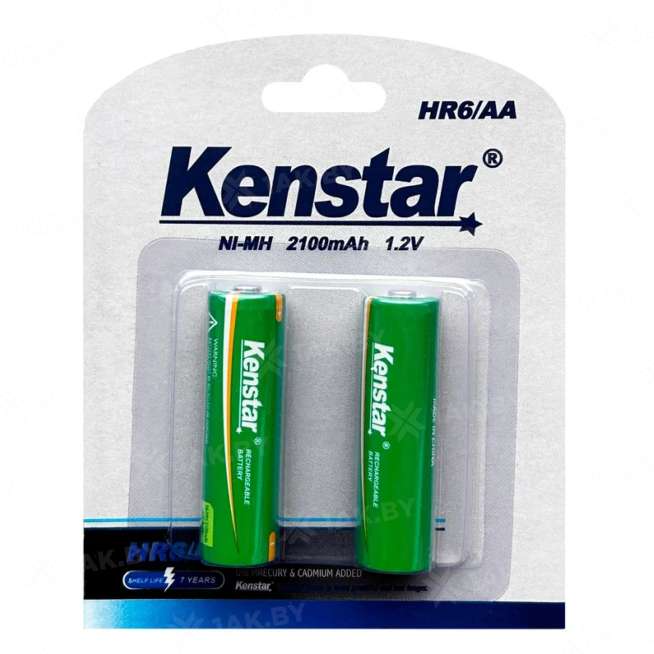 Аккумуляторы никель-металлгидридные KenStar HR6/AA Ni-Mh 2100 mAh BL-2 (блистер 2 шт.) 0