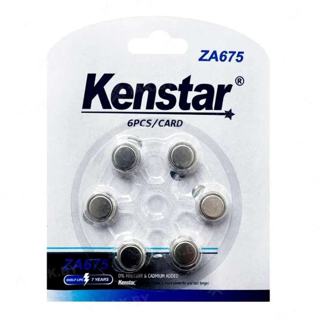 Алкалиновые батареи KenStar ZA675 BL-6, Zinc Air (блистер 6 шт.) 0