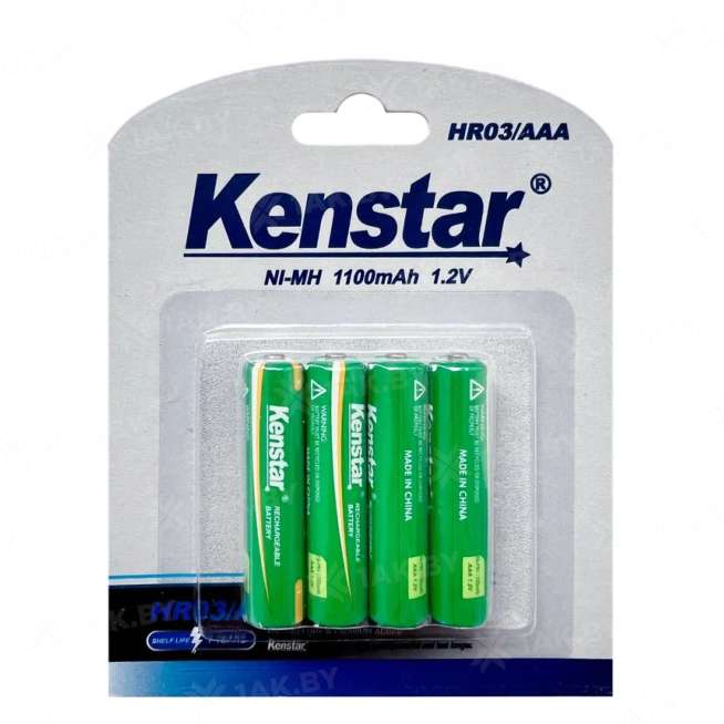Аккумуляторы никель-металлгидридные KenStar HR03/AAA Ni-Mh 1100 mAh BL-4 (блистер 4 шт.) 0