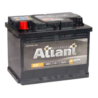 Аккумулятор ATLANT (55 Ah) 460 A, 12 V Прямая, L+ L2 AB601SU Аккумулятор ATLANT (55 Ah) 460 A, 12 V Прямая, L+ L2 AB601SU