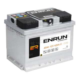 Аккумулятор ENRUN (45 Ah) 420 A, 12 V Обратная, R+ L1 EN450S