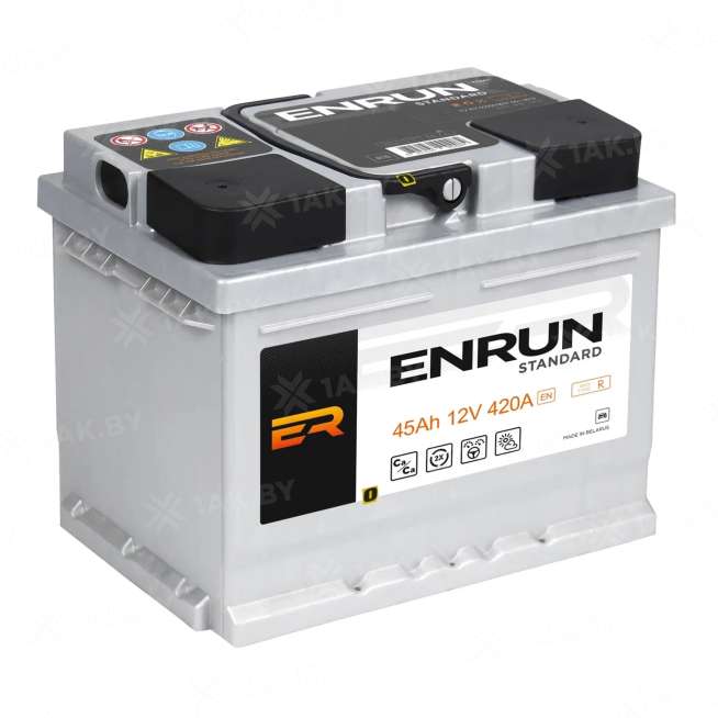 Аккумулятор ENRUN (45 Ah) 420 A, 12 V Обратная, R+ L1 EN450S 0