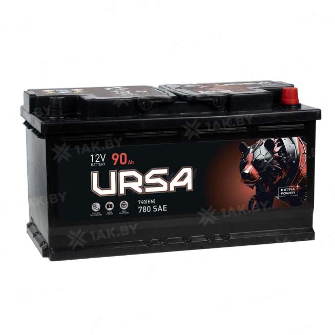Аккумулятор URSA (90 Ah) 740 A, 12 V Обратная, R+ L5 UE900E 0