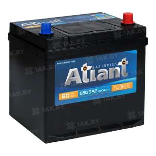 Аккумулятор ATLANT (60 Ah) 480 A, 12 V Обратная, R+ D23 AT600JE Аккумулятор ATLANT (60 Ah) 480 A, 12 V Обратная, R+ D23 AT600JE