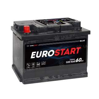 Аккумулятор EUROSTART (60 Ah) 500 A, 12 V Прямая, L+ LB2 EU621E