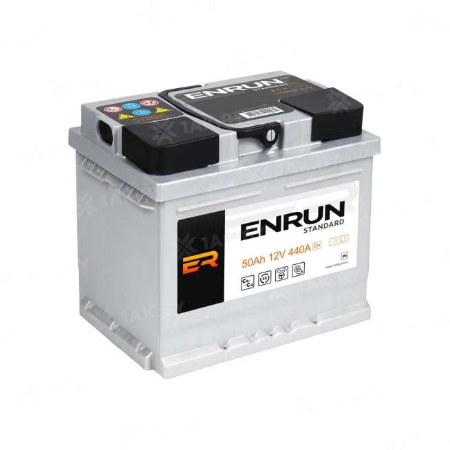 Аккумулятор ENRUN (50 Ah) 440 A, 12 V Прямая, L+ L1 EN501S 0
