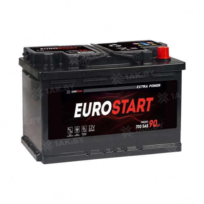 Аккумулятор EUROSTART (90 Ah) 700 A, 12 V Обратная, R+ 00032780 0