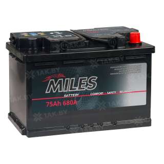 Аккумулятор MILES (75 Ah) 680 A, 12 V Обратная, R+ L3 MIL750E