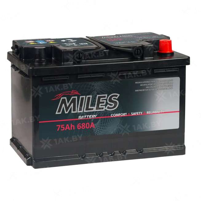 Аккумулятор MILES (75 Ah) 680 A, 12 V Обратная, R+ L3 MIL750E 0