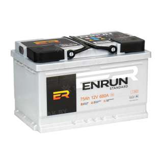 Аккумулятор ENRUN (75 Ah) 680 A, 12 V Обратная, R+ D26 EN750JS