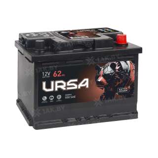 Аккумулятор URSA (62 Ah) 500 A, 12 V Обратная, R+ LB2 UE620E