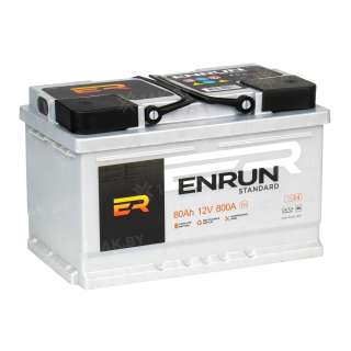 Аккумулятор ENRUN (80 Ah) 800 A, 12 V Обратная, R+ L4 EN800S