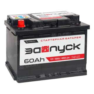 Аккумулятор ЗАПУСК (60 Ah) 460 A, 12 V Прямая, L+ L2 ZA601SU