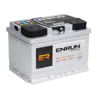 Аккумулятор ENRUN (50 Ah) 430 A, 12 V Обратная, R+ B24 EN500JP