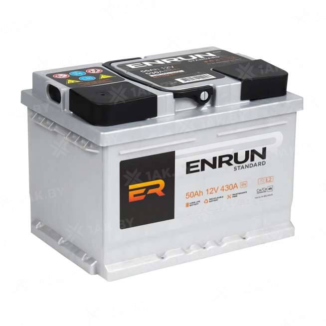 Аккумулятор ENRUN (50 Ah) 430 A, 12 V Обратная, R+ B24 EN500JP 0