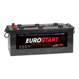 Аккумулятор EUROSTART (190 Ah) 1150 A, 12 V Обратная, R+ D5 EURTF1904E Аккумулятор EUROSTART (190 Ah) 1150 A, 12 V Обратная, R+ D5 EURTF1904E