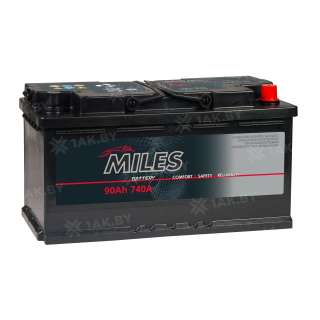 Аккумулятор MILES (90 Ah) 740 A, 12 V Обратная, R+ L5 MIL900E