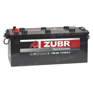 Аккумулятор ZUBR (190 Ah) 1150 A, 12 V Обратная, R+ D5 ZU1904S