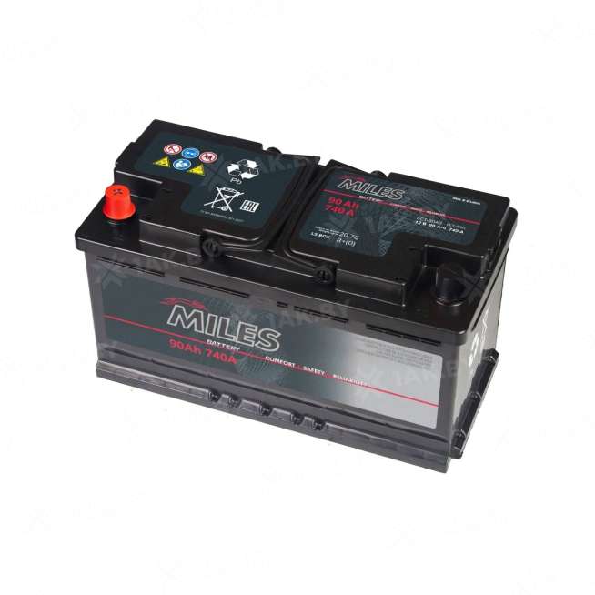 Аккумулятор MILES (90 Ah) 740 A, 12 V Прямая, L+ L5 MIL901E 0