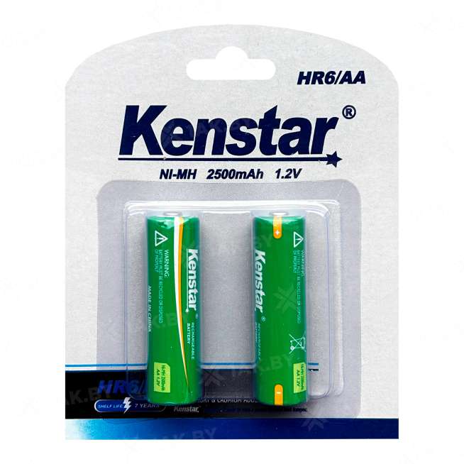 Аккумуляторы никель-металлгидридные KenStar HR6/AA Ni-Mh 2500 mAh BL-2 (блистер 2 шт.) 0