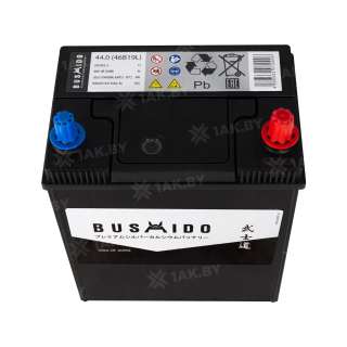 Аккумулятор BUSHIDO (44 Ah) 400 A, 12 V Обратная, R+ B19 0129480 Аккумулятор BUSHIDO (44 Ah) 400 A, 12 V Обратная, R+ B19 0129480