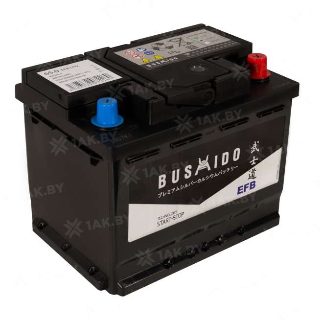 Аккумулятор BUSHIDO (65 Ah) 640 A, 12 V Обратная, R+ L2 0129304 2