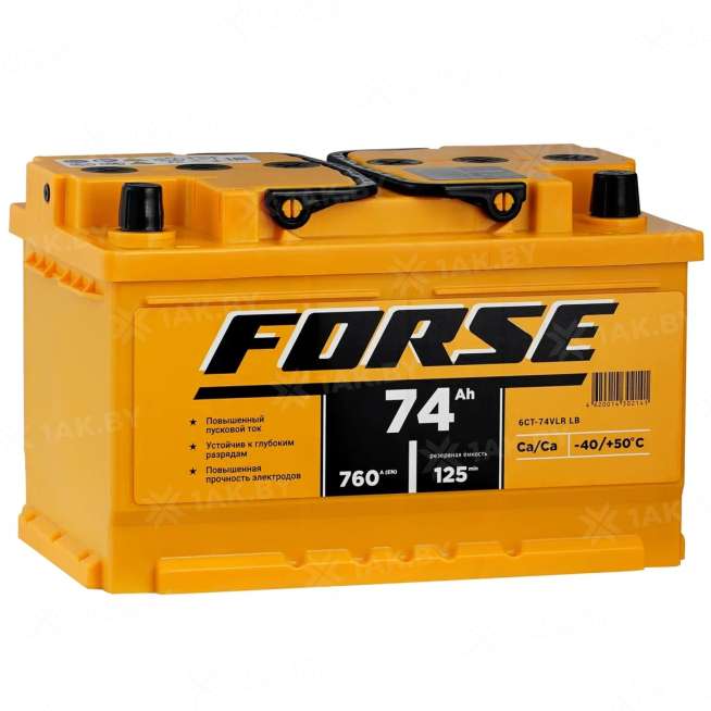 Аккумулятор FORSE (74 Ah) 760 A, 12 V Обратная, R+ LB3 574114050 0