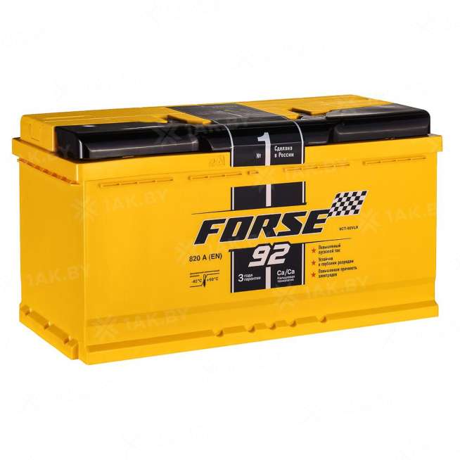 Аккумулятор FORSE (92 Ah) 820 A, 12 V Обратная, R+ L5 592120050 0