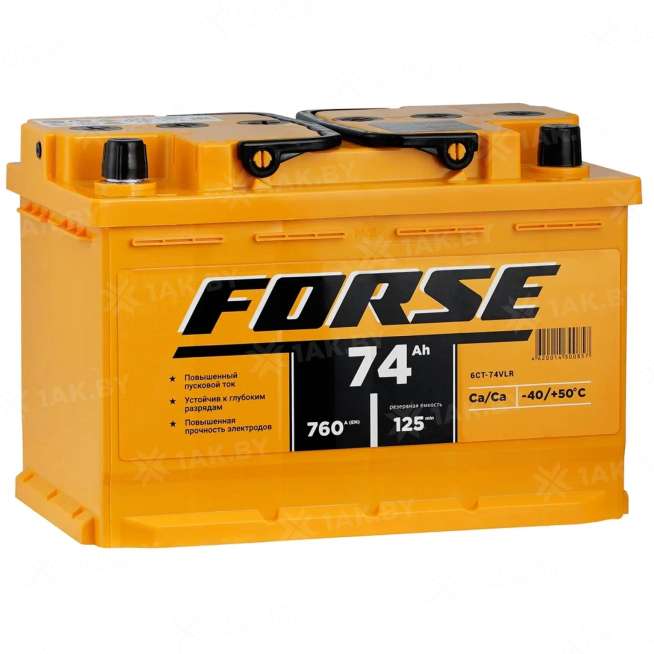 Аккумулятор FORSE (74 Ah) 760 A, 12 V Обратная, R+ L3 П240037 0