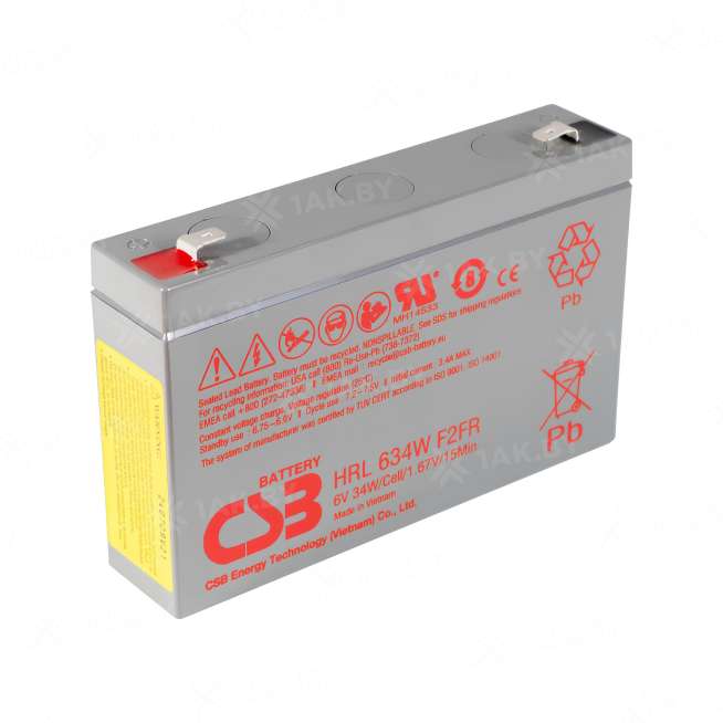 Аккумулятор для ИБП CSB (9 Ah) , 6 V  HRL634WF2FR 1