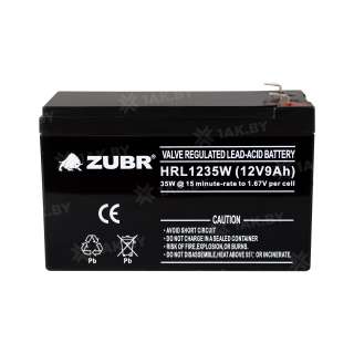 Аккумулятор ZUBR для ИБП, детского электромобиля, эхолота (9 Ah,12 V) AGM 151х65х94/100 2.73 кг