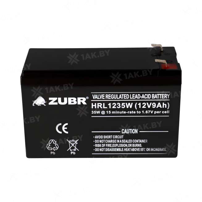 Аккумулятор ZUBR для ИБП, детского электромобиля, эхолота (9 Ah,12 V) AGM 151х65х94/100 2.73 кг 4