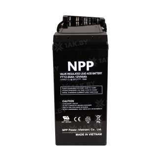 Аккумулятор NPP для ИБП, детского электромобиля, эхолота FT (55 Ah,12 V) AGM 277x106x221 17.3 кг, Китай 6