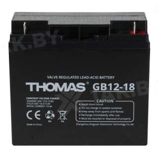 Аккумуляторная батарея Thomas GB 12-18, Китай Аккумуляторная батарея Thomas GB 12-18, Китай