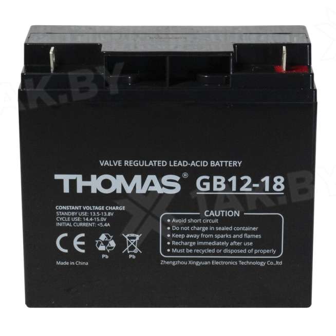 Аккумуляторная батарея Thomas GB 12-18, Китай 0