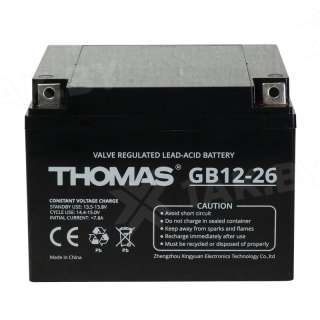 Аккумулятор THOMAS для ИБП, детского электромобиля, эхолота (26 Ah,12 V) AGM 166x175x125 7.2 кг Аккумулятор THOMAS для ИБП, детского электромобиля, эхолота (26 Ah,12 V) AGM 166x175x125 7.2 кг