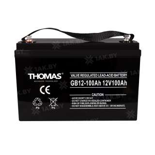 Аккумулятор THOMAS для ИБП, детского электромобиля, эхолота (100 Ah,12 V) AGM 330x171x220 25.3 кг Аккумулятор THOMAS для ИБП, детского электромобиля, эхолота (100 Ah,12 V) AGM 330x171x220 25.3 кг